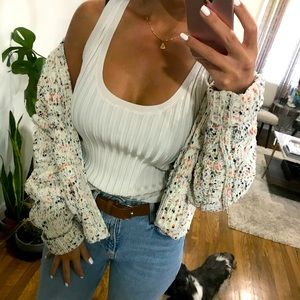 Rainbow knitted cardigan